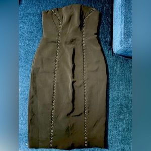 KEEPSAKE black tube dress with gold details. Size medium. Never worn